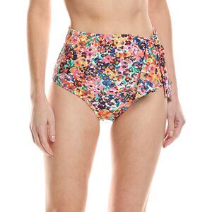 Change Of Scenery Womens  Side Tie High-Waist Bikini Bottom, Blue